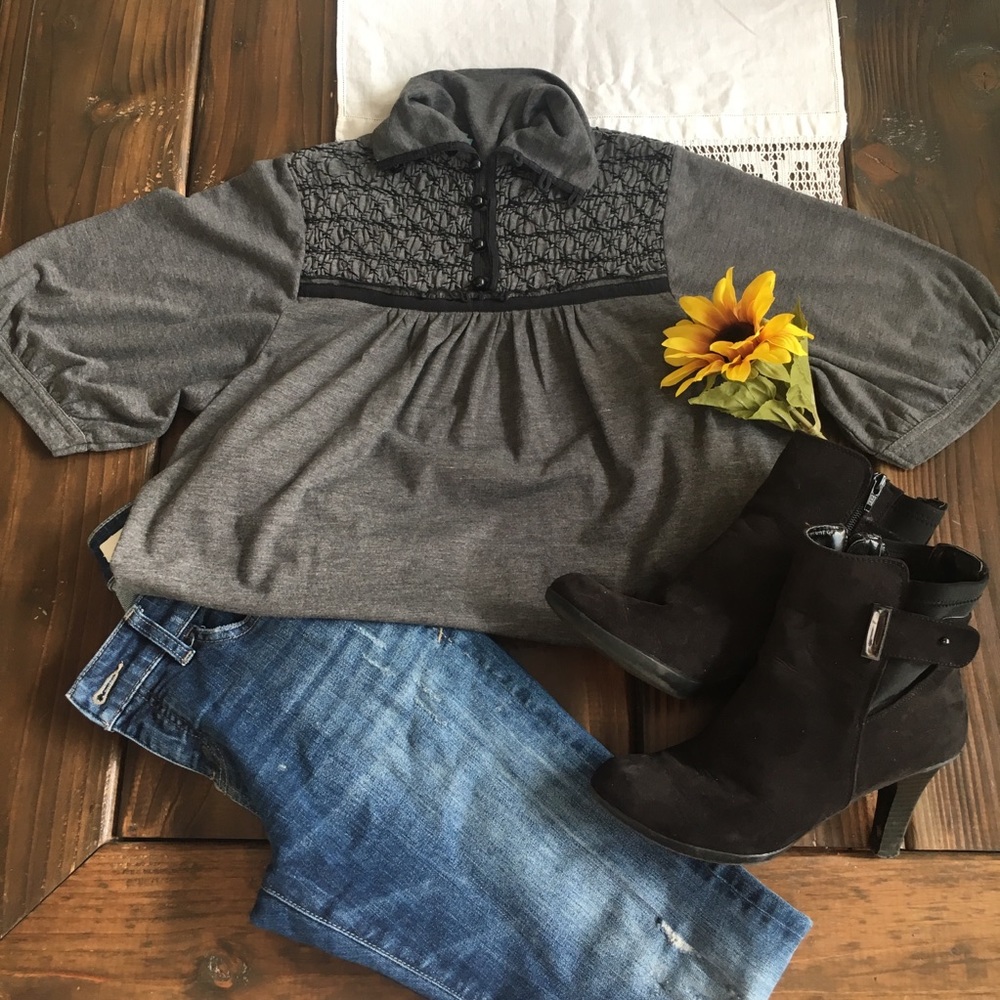 Plenty by Tracy Reese Gray Turtleneck Tunic Sz S